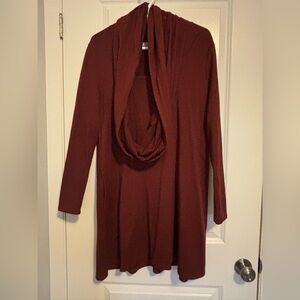 Chalet et Ceci-Rich Maroon Cowl Neck Sweater